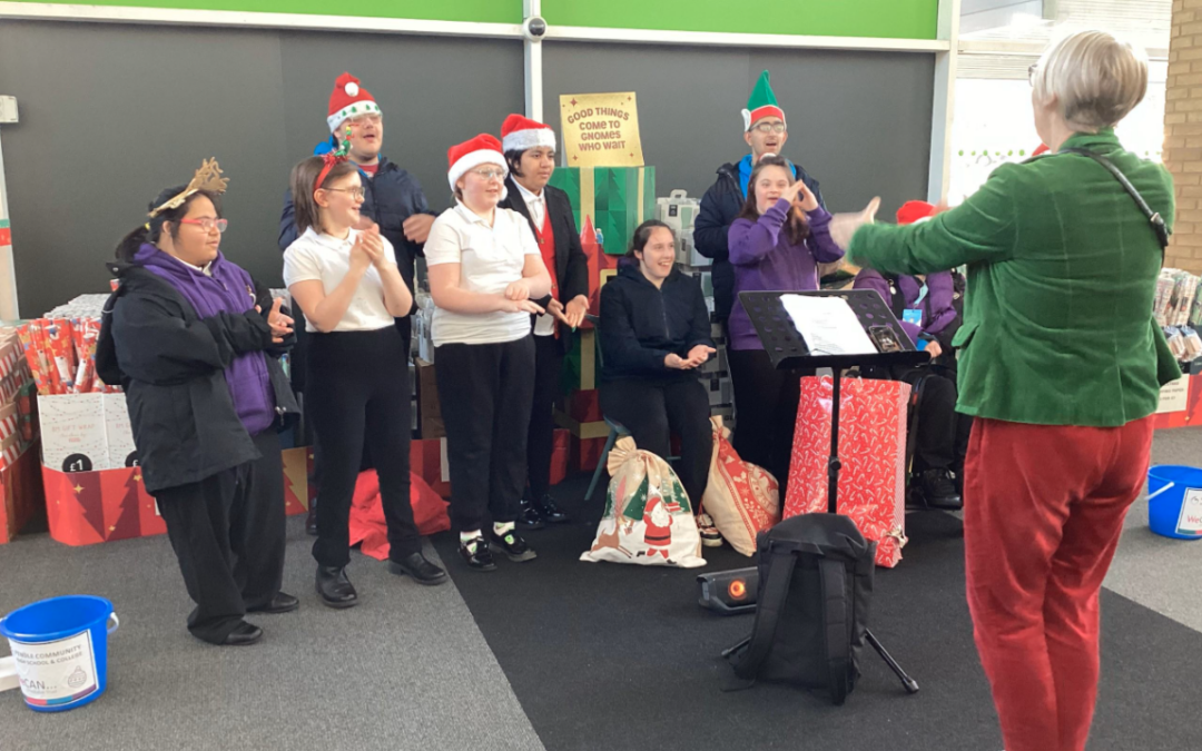 ASDA carol singing & signing